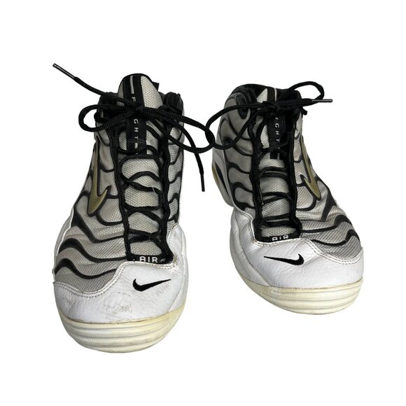 Nike Air Flight Determination Sneakers Mens Size 12.5 Lace Up White Black Rare - Picture 3 of 16